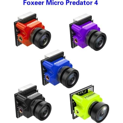 Foxeer Predator V4 1.7mm FPV Camera Racing Drone Mini Cam 16:9/4:3 PAL/NTSC Switchable Super WDR OSD 4ms Latency All-Weather Cam