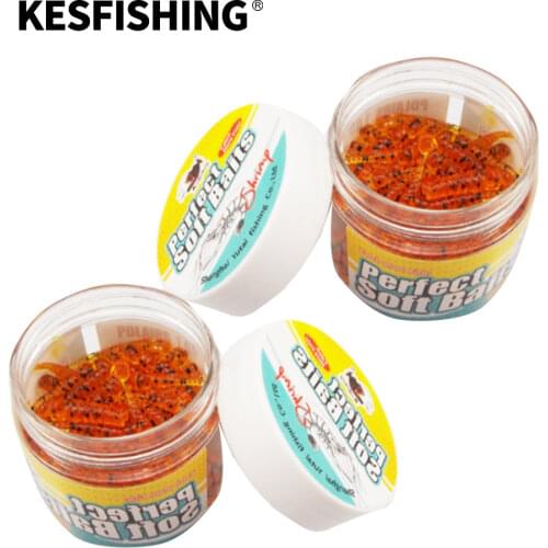 KESFISHING Worm Lures Fishing Baits Soft lure 50pcs Polaris 42mm Soft Baits Pesca Jerk Pesca Jig Trout Jig