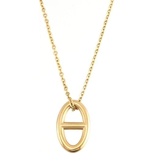 Women Girl Farando Necklace Pig Nose Snout pendant 304 Stainless Steel made Cable chain Boho Collier gift good quality