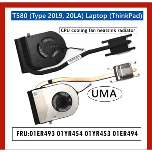 For Lenovo Thinkpad T580 CPU COOLING FAN& HEATSINK 01ER493 01ER494 100% Test