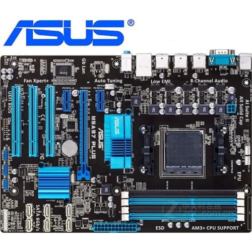 ASUS M5A97 Plus Motherboards DDR3 For AMD 970 M5A97 Plus Desktop Mainboard Systemboard USB 2.0 SATA III PCI-E X16 Used