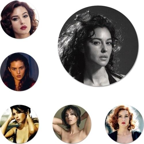 Monica bellucci Sexy Malena Badge Brooch Pin Accessories For Clothes Backpack Decoration gift 58mm