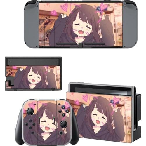 Anime Menhera Chan Nintendo Switch Skin Sticker NintendoSwitch stickers skins for Nintend Switch Console and Joy-Con Controller