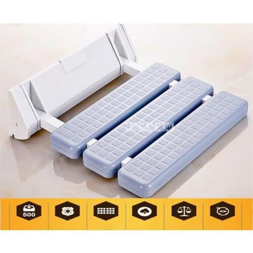 Wall Mounted Shower Seat High-quality Aluminum Alloy Non-slip Bathroom Bath Shower Folding Seat Shower Wall Chair Bathroom Stool