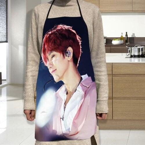 New BAEKHYUN Apron Grill Kitchen Chef Apron Professional for BBQ, Baking, Cooking for Men Women 2 Size 68X95cm and 50X75cm