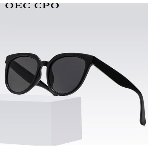 OEC CPO Vintage Square Sunglasses Women Fashion Candy Colors Cat Eye Sun Glasses Female Retro Black Eyeglasses Shades UV400 O791