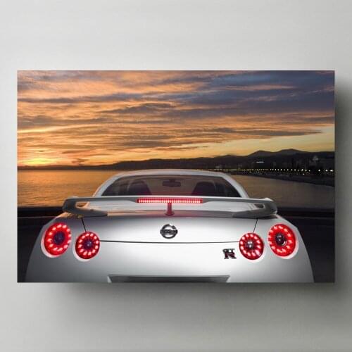 Supercar Posters Vehicle Nissan sports Car GT R R35 Wall Art Picture and Prints Modern Canvas Paintings for Living Room Decor