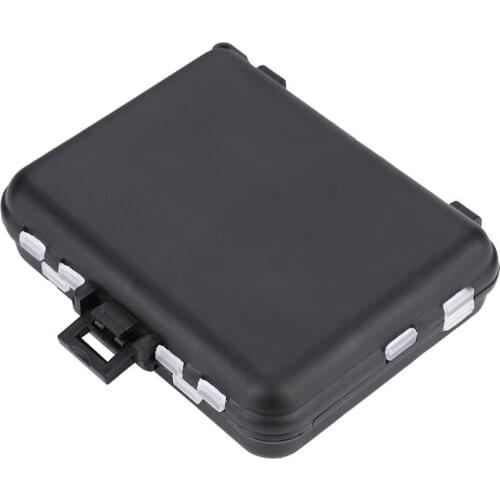 Durable Plastic Sea Fishing Tool Box Gadget Box Reinforcement Parts Lightweight and Portable Black Fish Hook Bait Storage Box