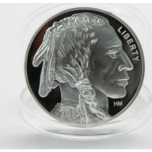 Drop Shipping 2015 Indian/Buffalo BU 1 oz .999 Silver Coin USA MADE AMERICAN Silver Plated COIN