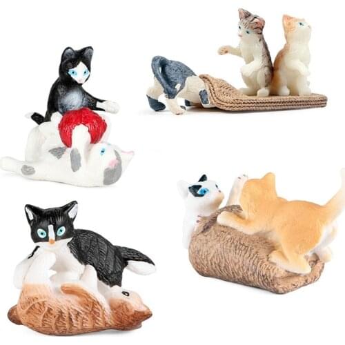 Realistic Persian Cat Siamese Wirehair Pet Cat Model Toys Action Figure Educational Toy Gift Doll Home Decor Cats Figurine