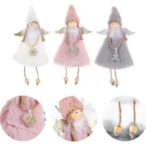 Christmas Angel Doll Pendant Merry Christmas Decor For Home Christmas Tree Ornament Xmas Gifts Navidad 2021 New Year 2022