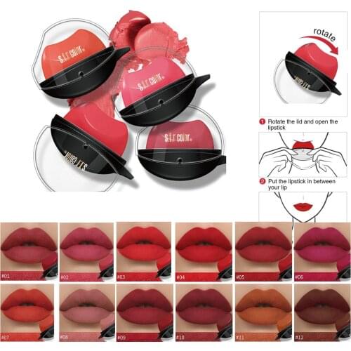 Sexy Matte Lipstick Makeup 12 Color Long Lasting Pigment Waterproof Nutritious Velvet Lips Stick Lazy Pout Lipstick