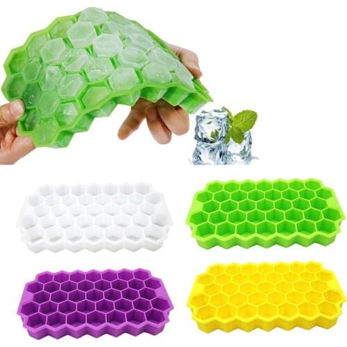 37-Grids Silicone Ice Cube Molds Reusable Ice Maker Box Whiskey Chiller DIY