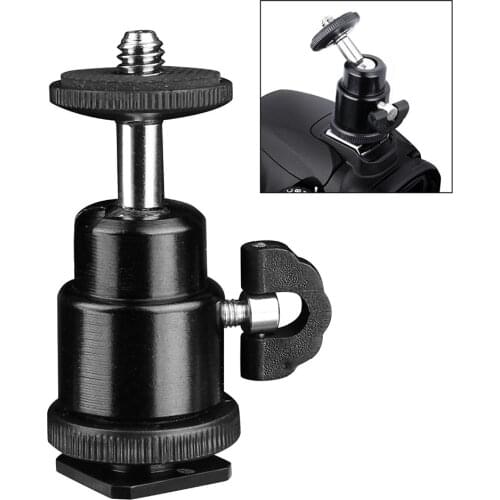 Mini Adjustable Swivel Angle Tripod Ball head Standard 1/4'' Screw HotShoe Mount Adapter Holder For Canon Nikon Sony DSLR Tripod