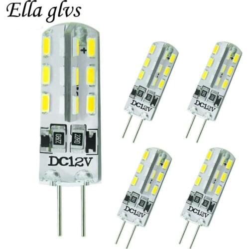 G4 LED Lamp 3014 SMD 24 Led DC 12V 3Watt Warm white 3000K-3500K white 5500K-6000K Dimmable Bulb Pack of 10