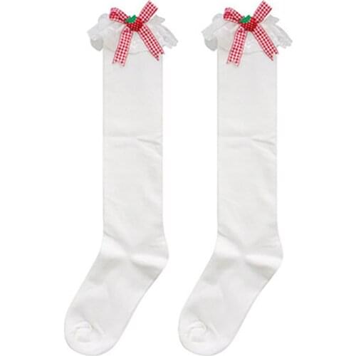 Spring Winter Japanese Lolita Bear Kawaii Socks Maid Tube Stocking 100% Cotton Sock Black Sweet Soft Ssiter Cosplay Accessories