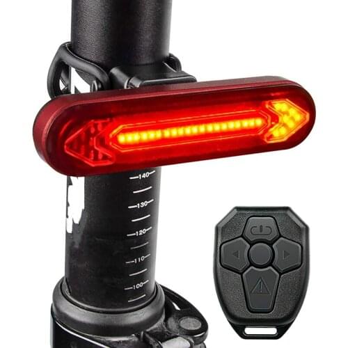 Hot-Bike Tail Light with Turn Signal/Remote Controller Rechargeable LED Bike Taillight, Safety Cycling Rear Light for Bike