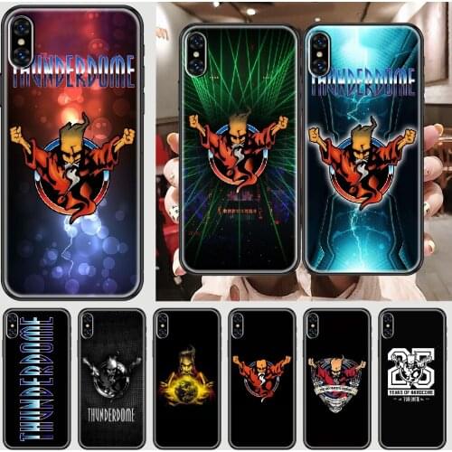Thunderdome Hardcore Phone Case Cover Hull For iphone 5 5s se 2 6 6s 7 8 12 mini plus X XS XR 11 PRO MAX black fashion back 3D