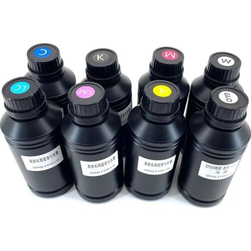 500ml UV Ink for Epson R1390 R2000 R1900 T50 L805 L800 L1800 For DX4 DX5 DX6 DX7 TX800 XP600 Printhead Hard ink uv ink