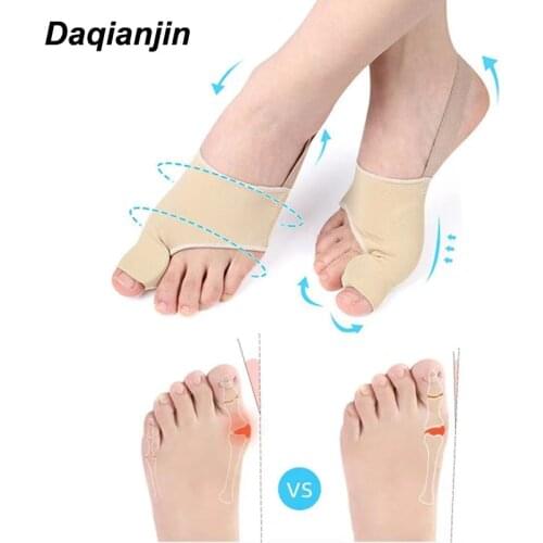 1pair Toe Corrector Separators Hallux Valgus Bunion Orthosis Feet Bone Thumb Adjuster Soft Pedicure Socks Straightener Foot Care