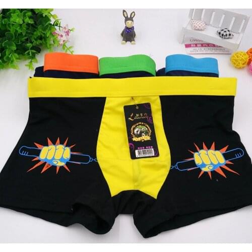 10Pcs/lot Wholesale Milk Silk Men Underwears boxers Boy Fashion printing Plus Size 4XL breathable and comfortable Mens Shorts