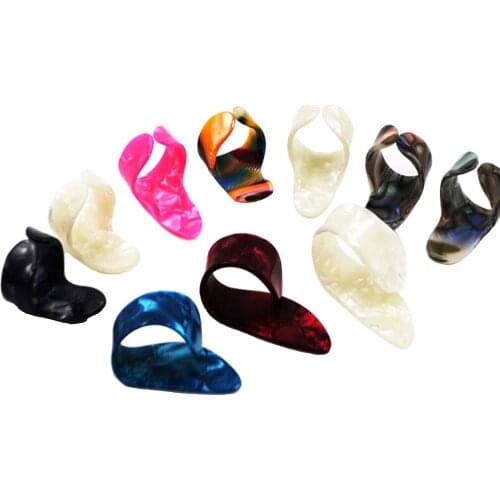 15pcs Pick Holder Stainless Steel Celluloid Guitar Picks Picks Finger Rounded