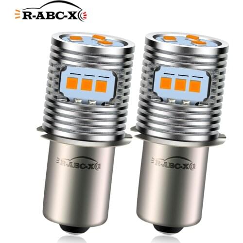 2x 1.86W LED Upgrade Bulb For Minature Latern flashlights P13.5S CSP chips 3V DC4.5V LED Replacement Torch Bulbs Yellow