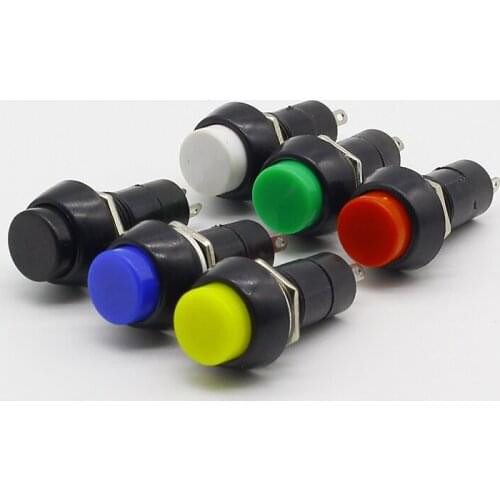 3pcs Button Switch Circular PBS-11B Self-Reset Button Lock-Free Round Button 12mm