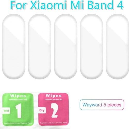 5PCS HD Film For Xiaomi Mi Band 4 Bracelet Clear Screen Protector Protective Film For Xiomi Smart Wristband Accessories TXTB1