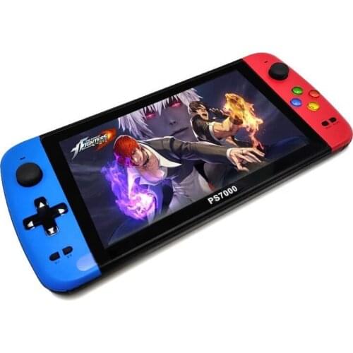 7-inch Double Gamepads HD Big Screen Nostalgic Arcade Game 128-bit PS7000 Handheld Game Console Support PS1 N64