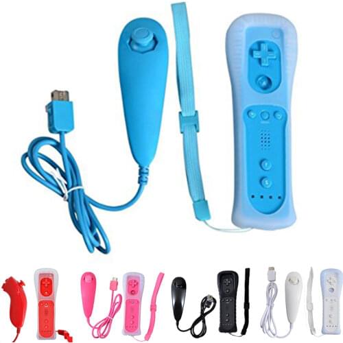 For Nintend Wii Wireless GamePad Remote Controle Without Motion Plus+Nunchuck Controller Joystick For Nintendo Wii Accessories