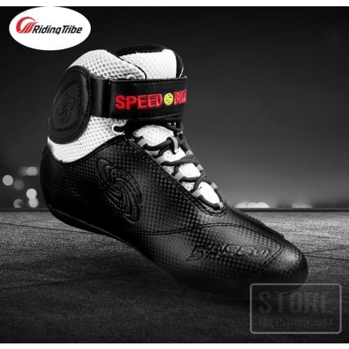 Summer woman man Microfiber Leather riding boot Shoes Breathable Locomotive street Moto motorcycle racing protective Boots