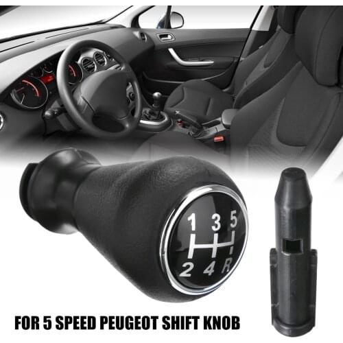 For PEUGEOT 206 306 307 For CITROEN Picasso C2 C4 5 Speed Gear Shift Knob with Adapter Stick Shifter Accessories