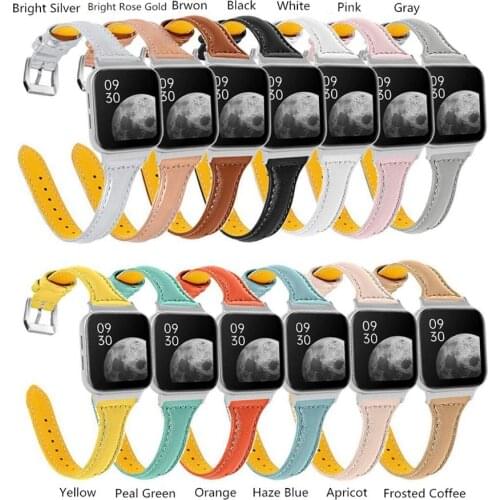 For OPPO Smart Watch Good Quality Fashion Strap Leather Wristband T Watch Band for 41MM/46MM Replacement Watch Belt Bracelet