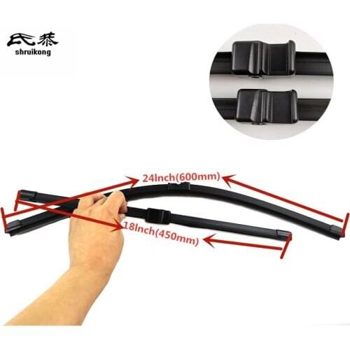 2pcs/lot SG-003 Wiper blades for 2006 2007 2008 2009 2010 Alfa Romeo Brera 939 24"+18" fit side pin type wiper arms only