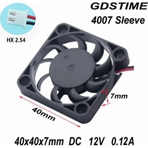 Gdstime 5 Pieces New 4007 40MM 4CM fan 40*40*7mm 0.12A 12V The graphics card fan Cooling fan laptop miniature quiet fan