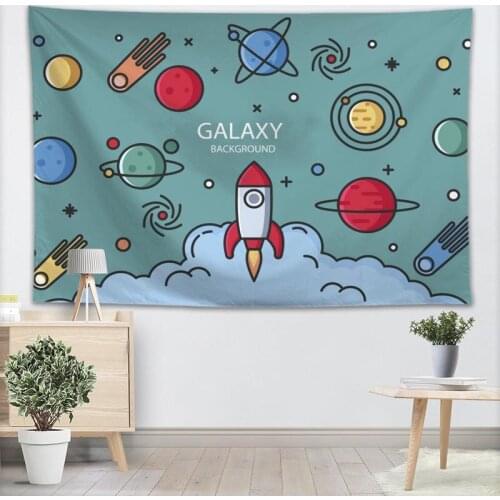 Rocket Wall Tapestry 3D Printing Custom Your Pattern Yoga/Office/Sofa Tapestry Bedspread For Kids Room College Dorm Decoration