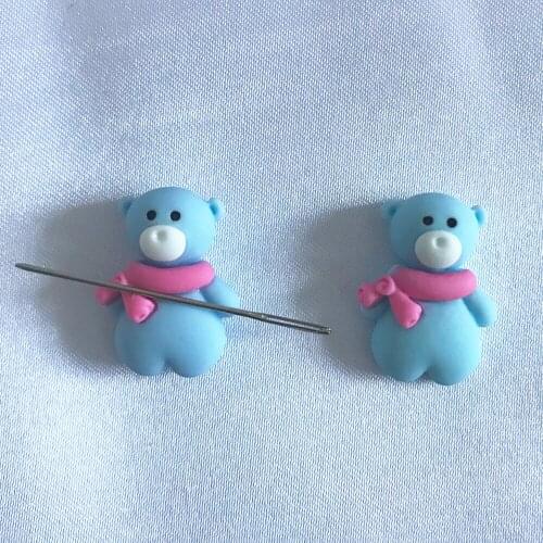 Needle Minder Bear Pattern Needle Keeper Magnet for Modern Embroidery Cross Stitch, Needlework