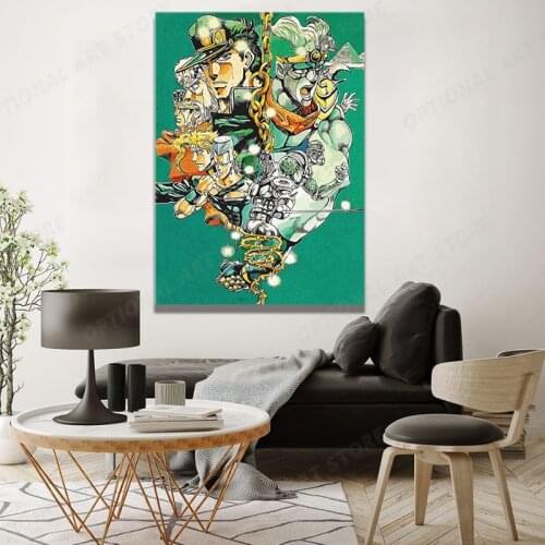 JoJo s Bizarre Adventure Action Japan Anime Kid Comic Paintings Poster And Prints Art Wall Pictures Home Decor quadro cuadros