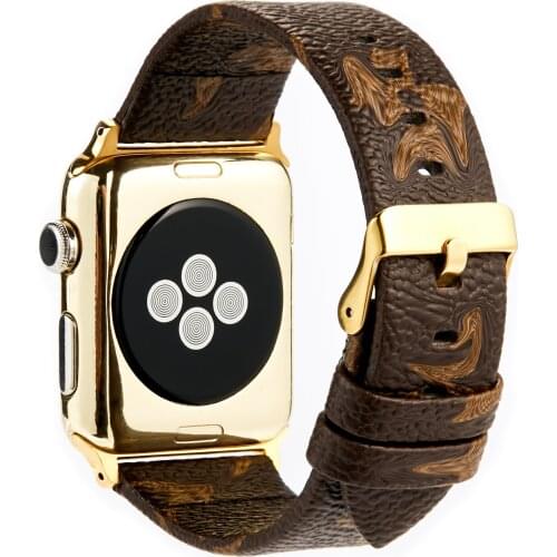 Fashion patter Leather for Apple Watch Bands 38MM 40mm 42MM 44mm for iWatch Womens Strap Classic Wristband Series 6 5 4 3 White