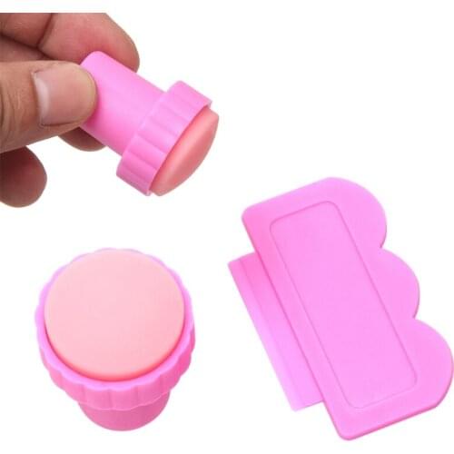 Nail Art Polish Manicure Stamp Set Stamping Plates Stamper Scraper Kit DIY