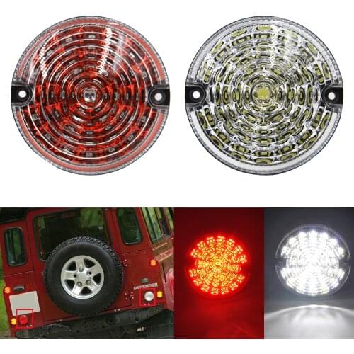 2pcs Round 95MM Upgrade Fog Reverse Light Lamp For Land Rover Defender 2001-2016 Cabrio 1990-2016