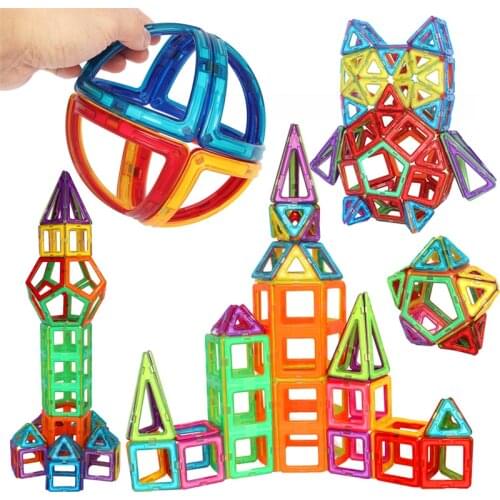 Magnetic Building Blocks Toy Designer Big Size Many Different Types With Different Colors Strong Magnet Plastic Toys Boy Gift