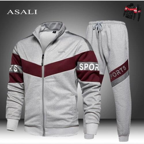2021 New Cotton Men Jacket + Pants Sets Tracksuit Autumn Winter Hooded Male Sweatshirts Tracksuits Hoodie Mens Fitness 2 Pieces