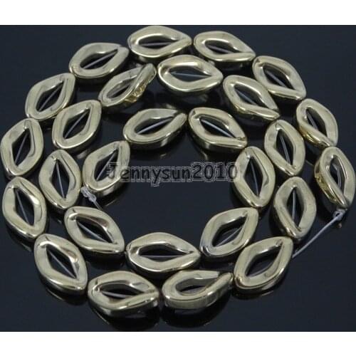 Natural Hematite Healing Gems Stones Lip Shape 10x16mm Beads Non Magnetic Metallic Pyrite Jewelry Making 16" 5 Strands/Pack