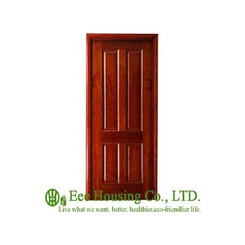 40mm thickness Timber veneer door for residential villa, Swing type door, inward & outward opening entry door, MDF Timber door