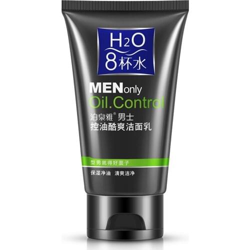 Bioaqua Eight Glasses Man Face Cleanser,Oil Control Cool Deep Cleansing Moisturizing Hydrating Nourishing Facial Face Cleanser