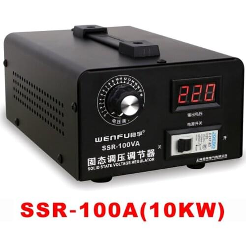 Single Phase AC 220V Solid State Voltage Regulator Electronic Silicon Controlled Voltage Regulator 100A SSR-100