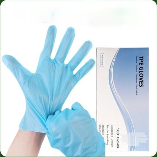 Embroidery Disposable Gloves Beauty Salon Work Inspection TPE Powder Free Transparent Latex Rubber Household Gloves