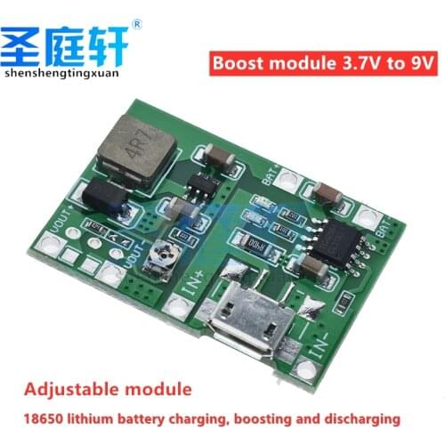 Li-ion 18650 Battery Charger Board 3.7V 4.2V DC-DC Step Up Module TP4056 DIY Kit Parts